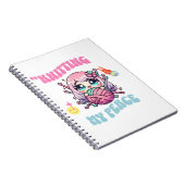 Knitting My Peace – Kawaii mindful design for knit ノートブック (右側)