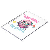 Knitting My Peace – Kawaii mindful design for knit ノートブック (左側)