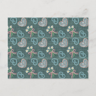 Knitting Style Hand Drawn Postcard ポストカード