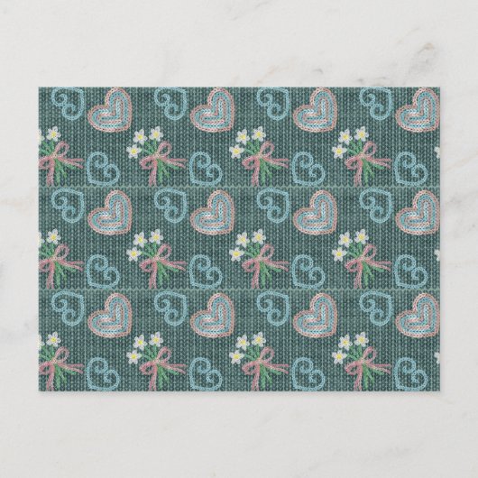 Knitting Style Hand Drawn Postcard ポストカード (正面)