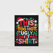 Knitting This Is My It's Too Hot For Ugly Christma カード (黄色い花)