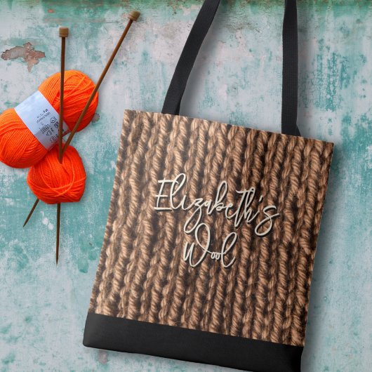 Knitting Wool Bag Personalized トートバッグ