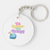 Knitting Yarn Lover キーホルダー (裏面)