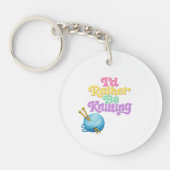 Knitting Yarn Lover キーホルダー (正面)