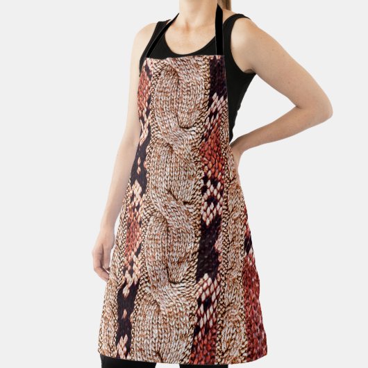 Knitwear Fabric Texture, geometric texture, snake エプロン (インサイチュ)
