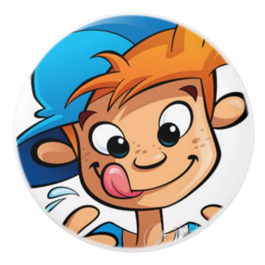 Knob Hungry Boy  セラミックノブ (正面)