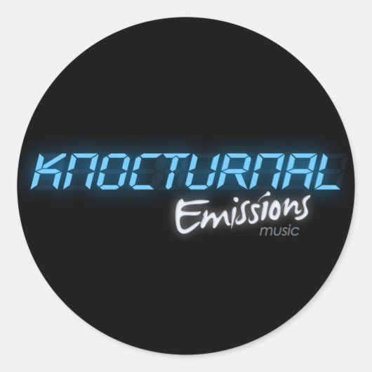 KnocEmsのロゴのステッカー ラウンドシール (正面)