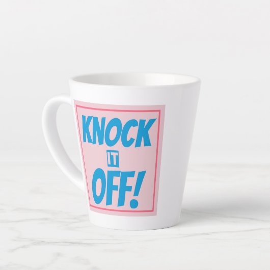 KNOCK IT OFF Latte Mug カフェラテマグ (左アングル)