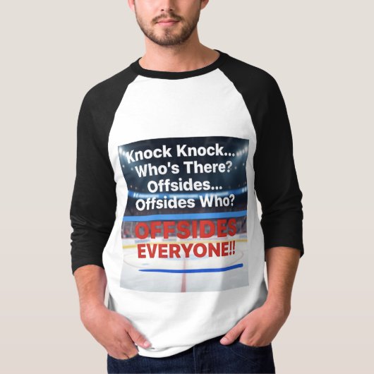 Knock Knock Offsides Hockey Tシャツ (正面)