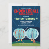 Knockerball Birthday Invitation - Bubble Soccer 招待状 (正面)