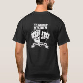 Knockout国家の黒の金属のワイシャツ Tシャツ (裏面)