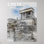 Knossos Palace – Ancient Minoan Ruins Wall Art  ポスター (正面)