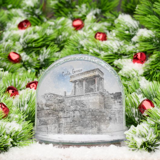Knossos Palace Snow Globe – Heraklion Crete Greece (クリスマス)
