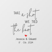 Knot Blackスクリプトカップルを結んだショットを撮る ウィンドウサイン (シート)