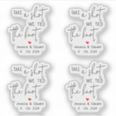 Knot Blackスクリプトカップルを結んだショットを撮る シール (正面)