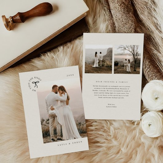 Knot Elopment写真のミニマル発表を結んだ セーブザデート