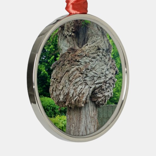 Knot on Tree Trunk、Knar、自然緑 メタルオーナメント (右)