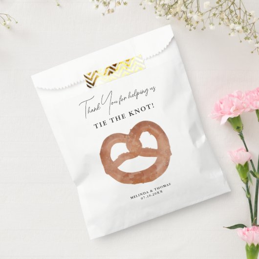 Knot Pretzelのタイ救済プをありがとう結婚 フェイバーバッグ (封をした状態)