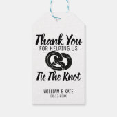 Knot Pretzels救済'sのタイを感謝結婚する ギフトタグ (裏面)