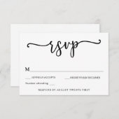 Knot RSVPエンクロージャカードを結んだ 招待状 (正面/裏面)