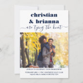 Knot Scriptフォトエレガント婚約の結合 招待状 (正面)