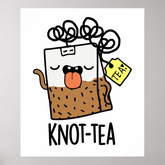 Knot-tea お茶の冗談パロディ ポスター (正面)