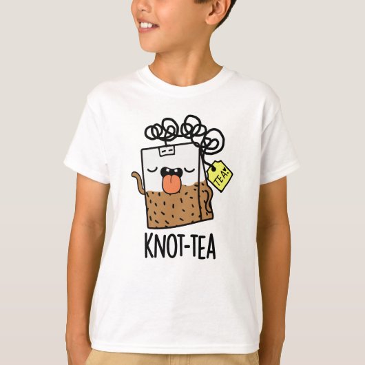 Knot-tea お茶の冗談パロディ tシャツ (正面)