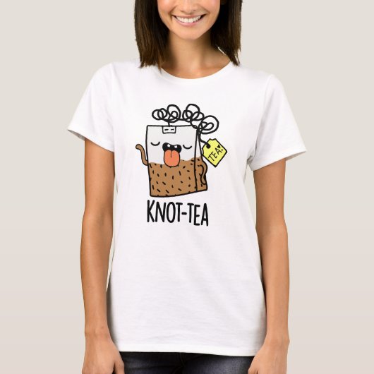 Knot-tea お茶の冗談パロディ tシャツ (正面)