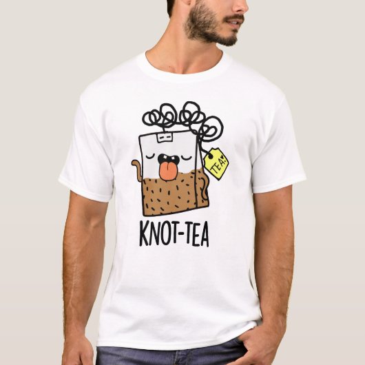 Knot-tea お茶の冗談パロディTシャツ Tシャツ (正面)