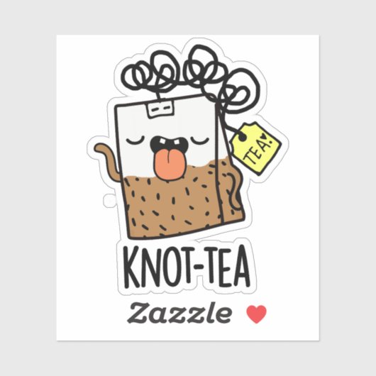 Knot-tea Funny Tea Pun  シール (シート)