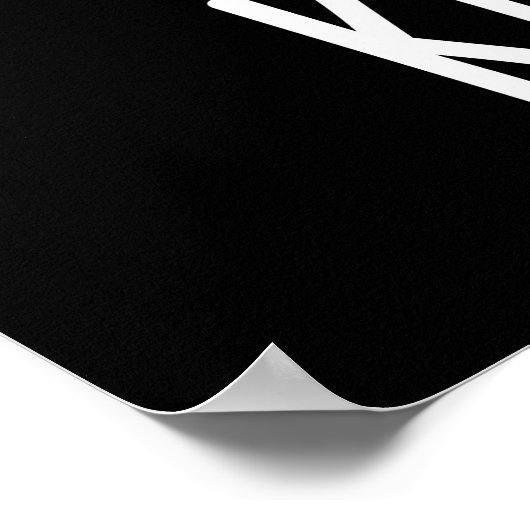 Knot-tea Funny Tea Pun Dark BG ポスター (角)