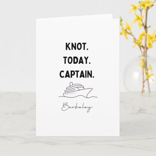 Knot Today Captain Cruise Outfit Berkeley Californ カード (黄色い花)