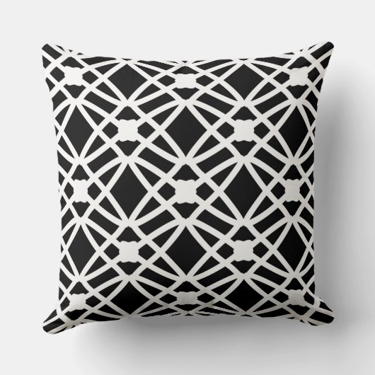 Knots on black pattern クッション (裏面)