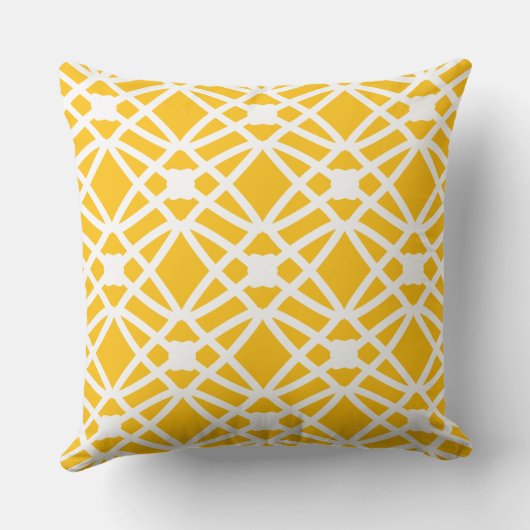 Knots on yellow pattern クッション (裏面)