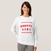KNOTTY女性の基本的な長袖のTシャツ Tシャツ (正面フル)
