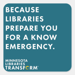 Knowティール（緑がかった色）スクエアステッカー スクエアシール