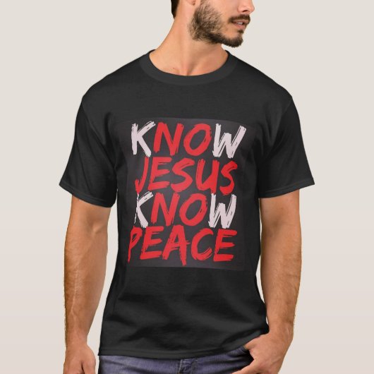 kNOw JES kNOw PEACE Tee （暗） Tシャツ (正面)