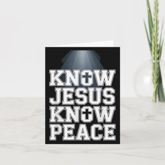 Know Jesus Know Peace Christian GraphicデザインFai カード (正面)