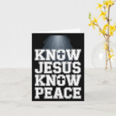 Know Jesus Know Peace Christian GraphicデザインFai カード (黄色い花)