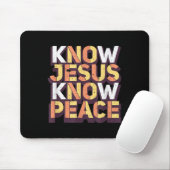 Know Jesus Know Peace Christian Religious Matching マウスパッド (マウス)