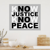 KNOW JUSTICE KNOW PEACE ポスター (キッチン)