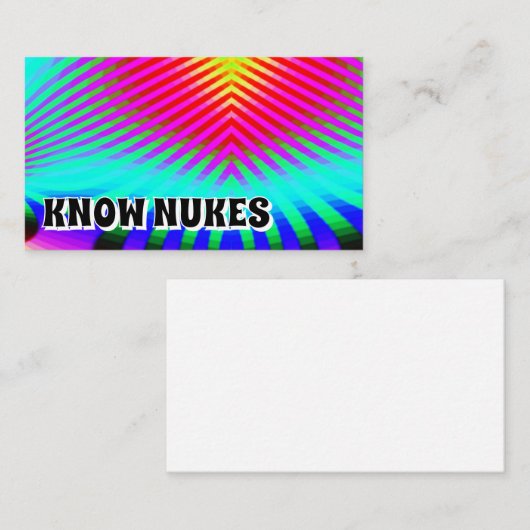 KNOW NUKES （単語を変更できる） 名刺 (正面/裏面)