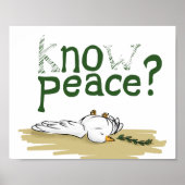 Know Peace Civil Rights Protest Poster Art ポスター (正面)