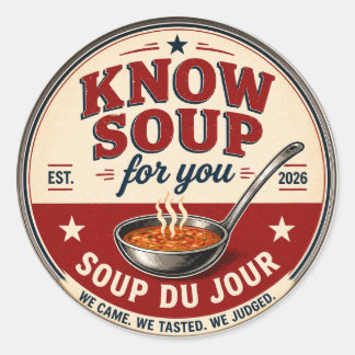 "Know Soup for You" ステッカー