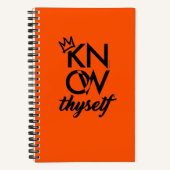 KNOW THYSELF タクティカルジャーナル | インターナショナルオレンジ ノートブック (正面)