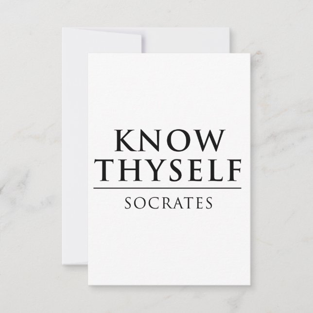 Know Thyself - Socrates (正面)
