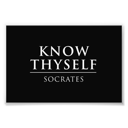 Know Thyself - Socrates フォトプリント (正面)