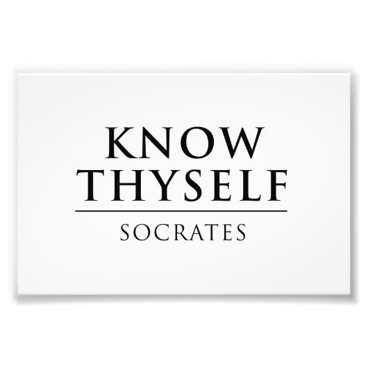 Know Thyself - Socrates フォトプリント (正面)