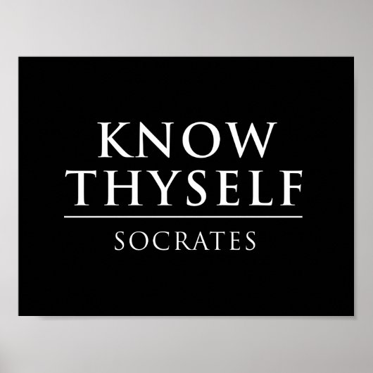 Know Thyself - Socrates ポスター (正面)