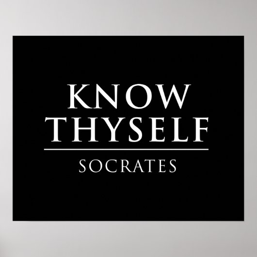Know Thyself - Socrates ポスター (正面)